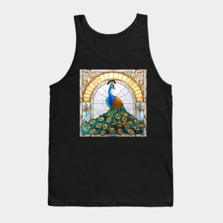 Stained Glass Peacock #5 Tank Top